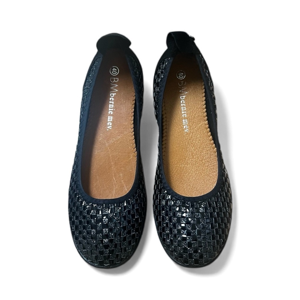 Bernie Mev Black Embellished Ballet Comfort Flats Whimsigoth Party Glam